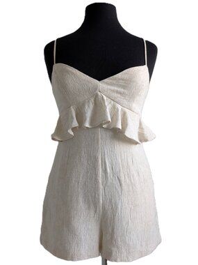 BCBGeneration Linen Blend Romper | Size 8 (fits 6) | New With Tags